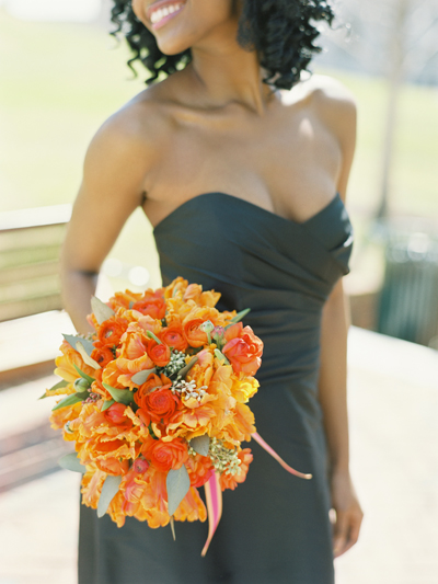 orange flower bouquet
