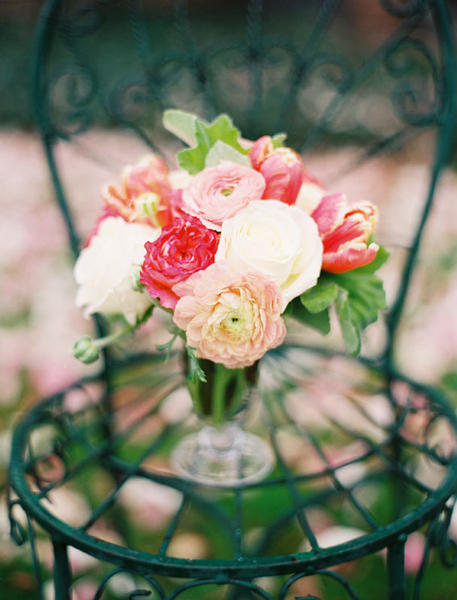 parrot tulips, ranunculus