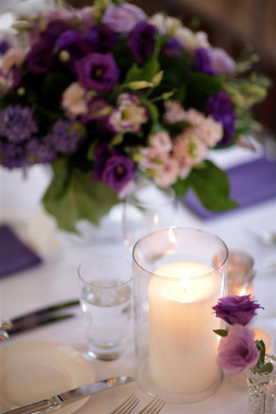 purple wedding flowers