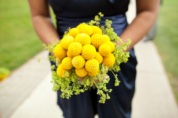 billy balls and yellow bouquets