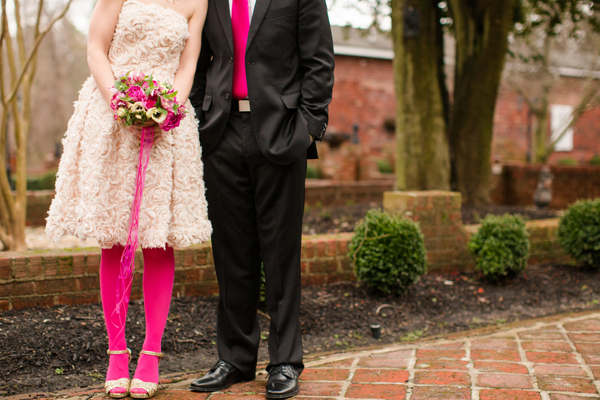 pink tight and gold glitter shoes