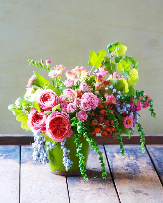 Tulipina Garden Rose Centerpiece