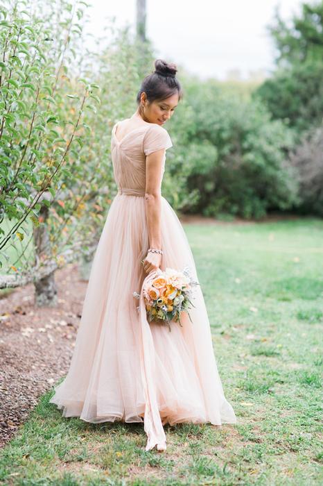 Peach Wedding Gown