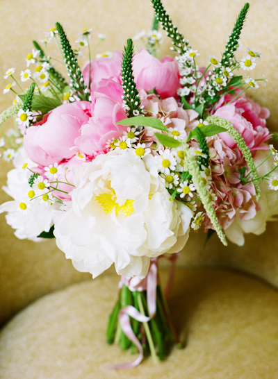 peony bouquet, pink hydrangea bouquet