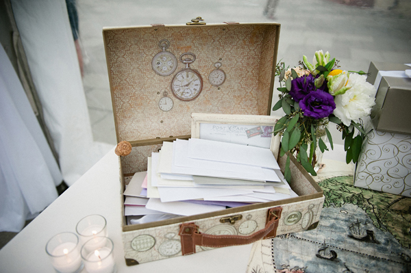 card table, gift table, rustic
