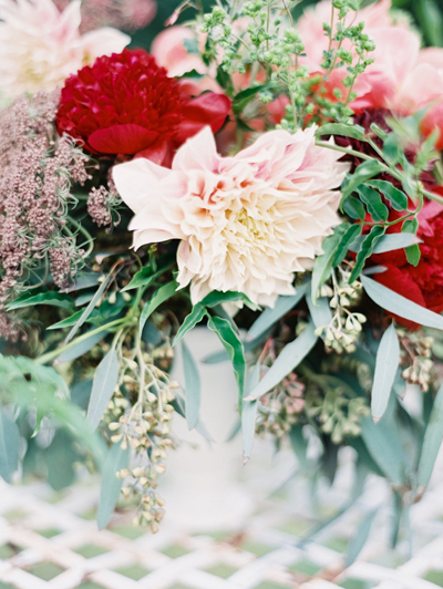 dahlias and peonies