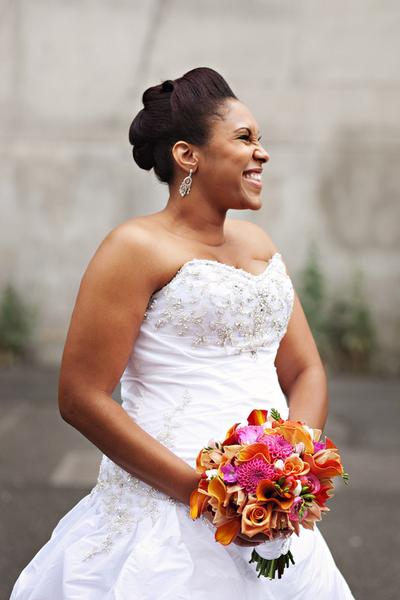bride smiling