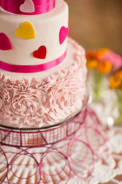 pink rose cake