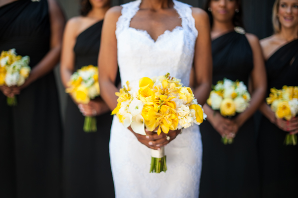 yellow and white flowers, bridal bouquet