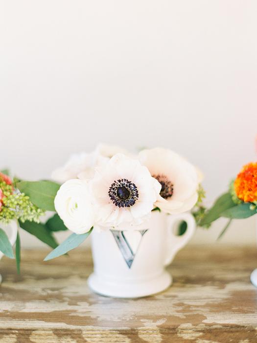 White anemones, Anthropologie mug