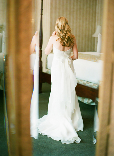 wedding dress with bow