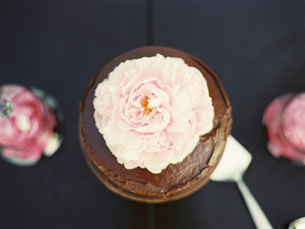 peony cake topper