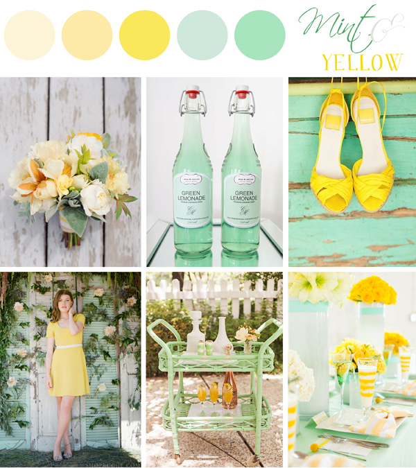 Mint and Yellow Color Palette