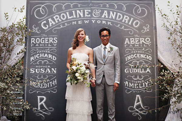 chalkboard wedding details