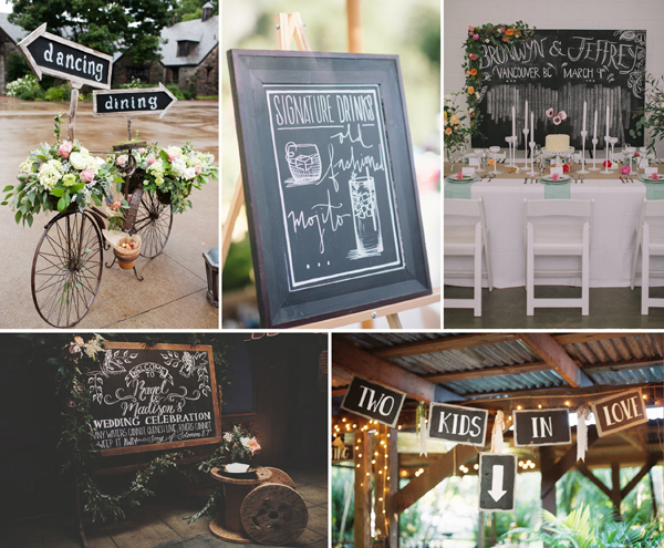 chalkboard wedding details