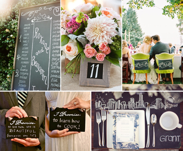 chalboard wedding ideas