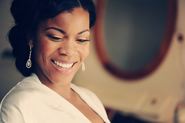 bride smiling