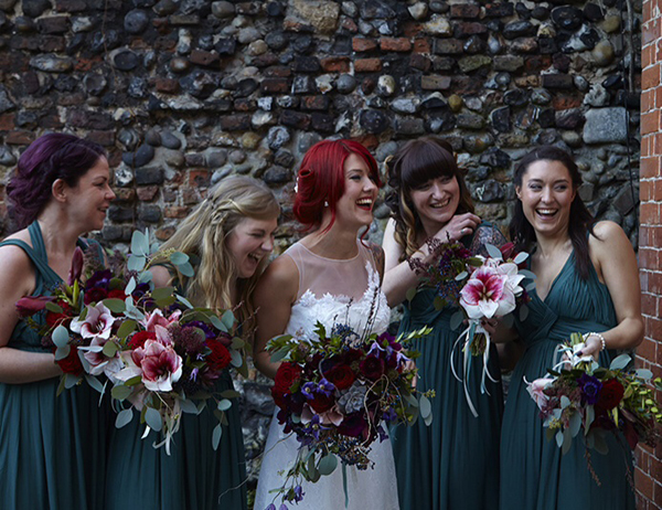 bride and bridesmaid bouquets