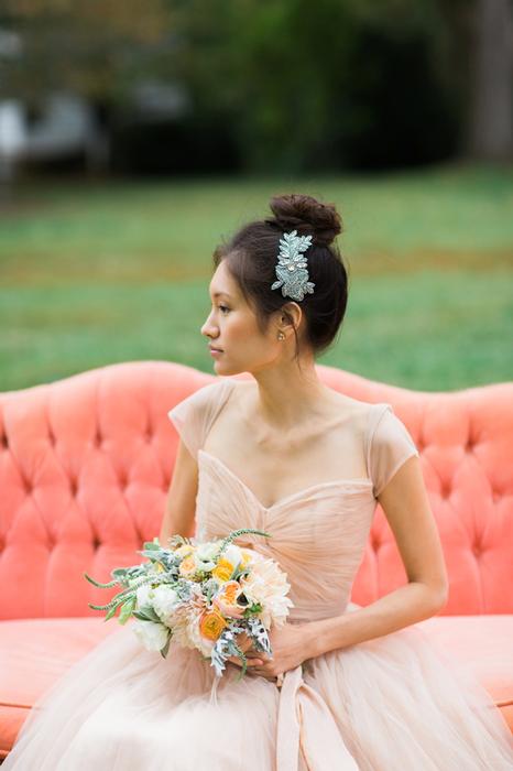 Peach Bridal Bouquet