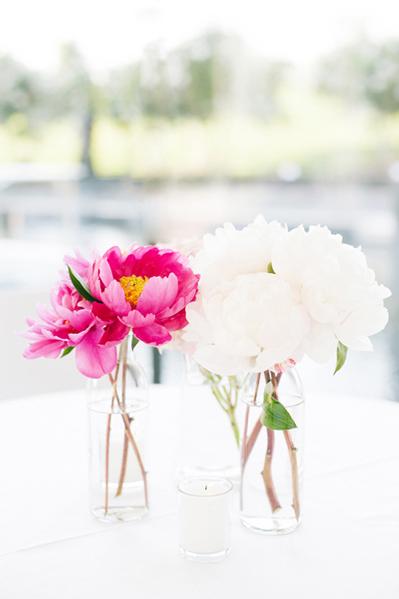 pink and white peonies
