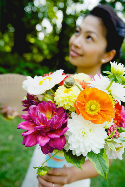 Dahlias and Poppies