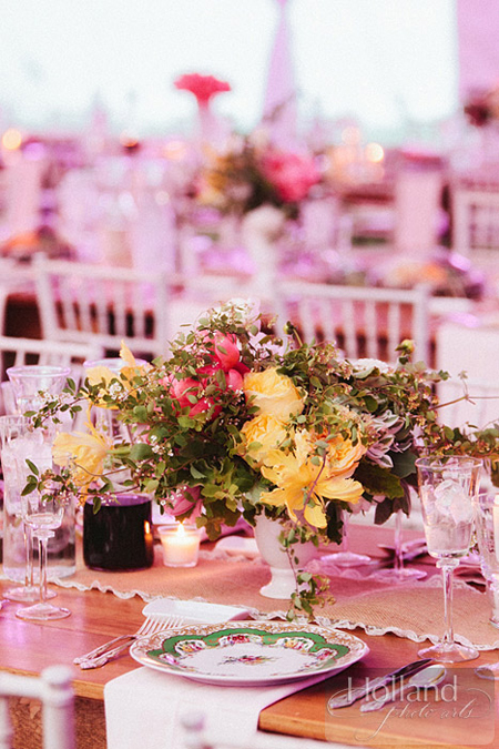 reception table decor