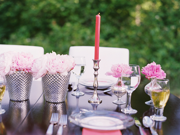 pottery barn silver vases