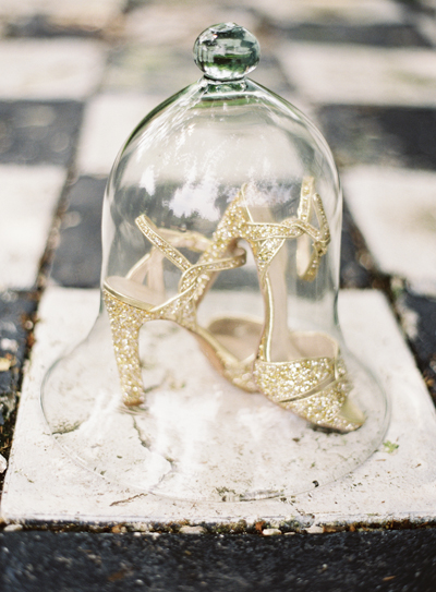 gold glitter wedding shoes