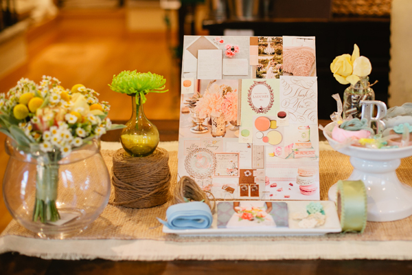 green, peach and taupe inspiration board