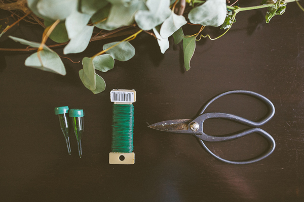 DIY, water picks, floral wire, scissors