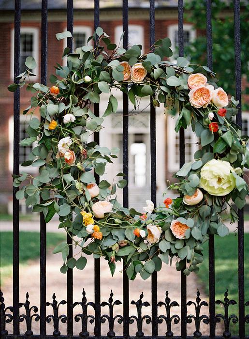 Fresh Flower Wreath, Wedding Flowers