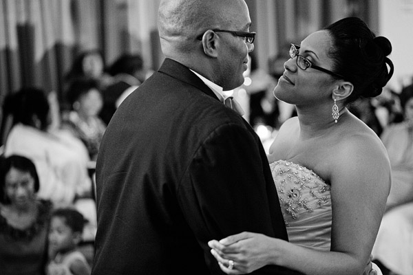 bride and groom first dance