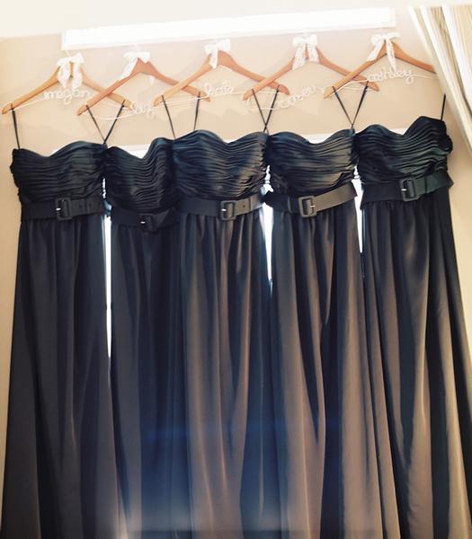 black bridesmaids dresses
