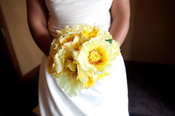 yellow tree peony bouquet