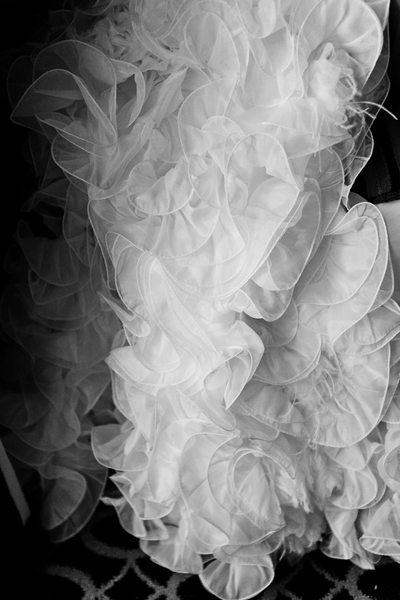 ruffled wedding dress