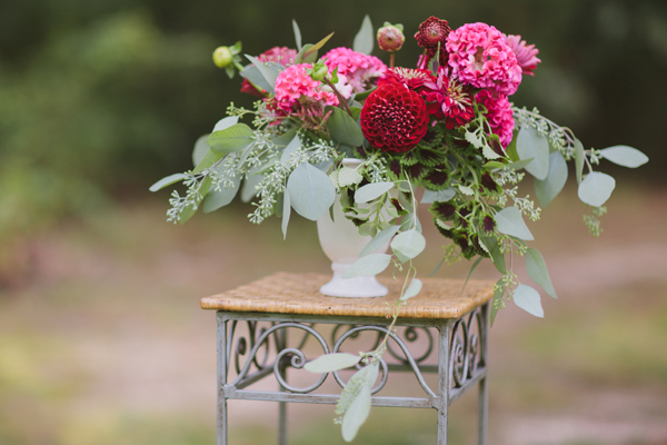 flowers in white ceramic vase