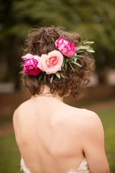 garden rose floral crown