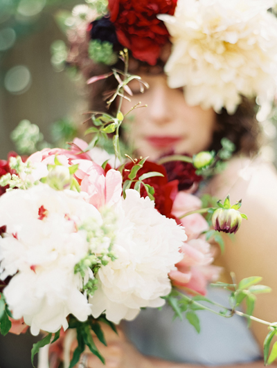 white peonies