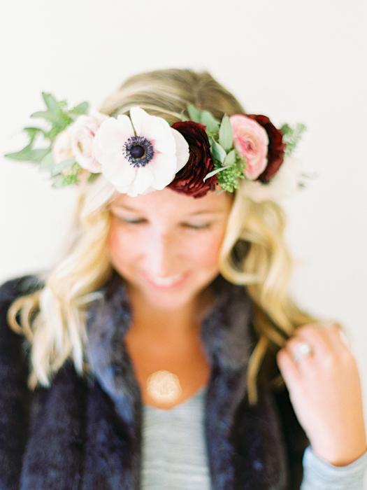 Janie Medley Flora Design, Ranunculus and Anemone Flower Crown