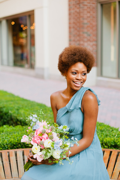 blue wedding flowers