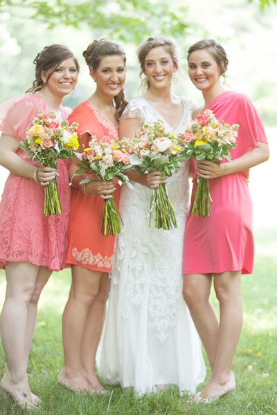 bride and bridesmaids