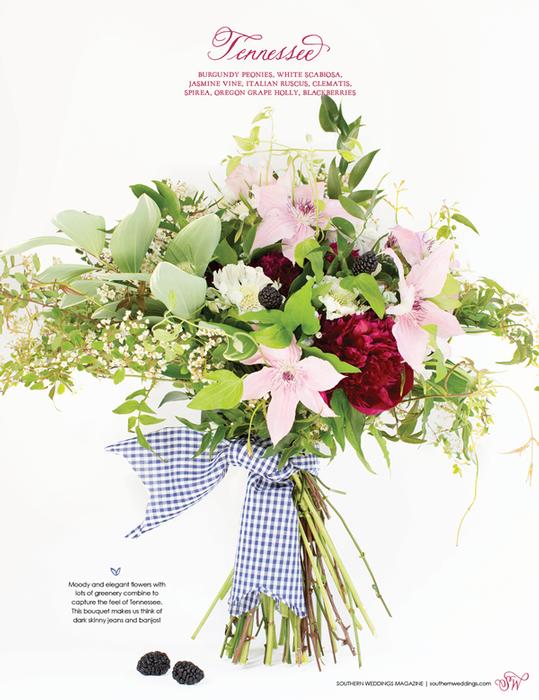 southern bouquet with blue berries