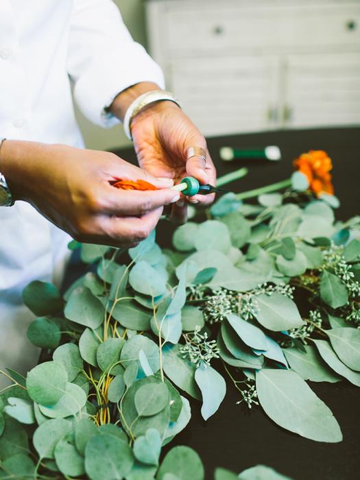 DIY Fresh Flower Chandeliers