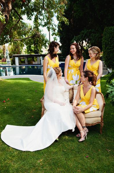 bride and bridesmaids