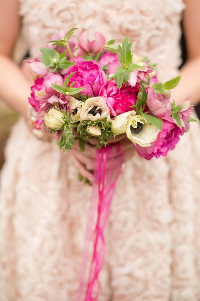 pink garden rose bouquet