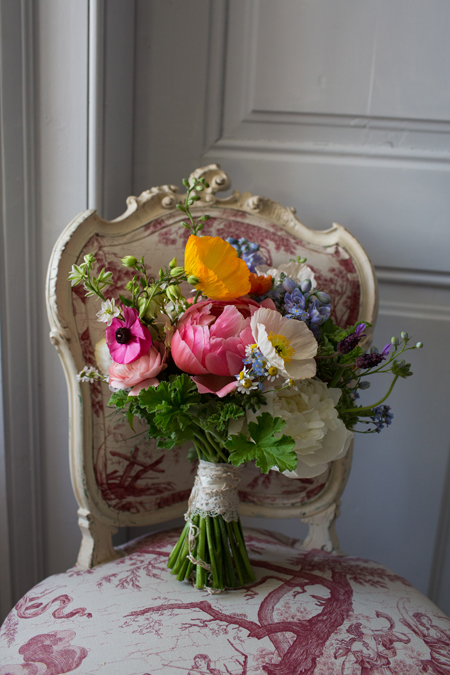 peony and poppy bouquet