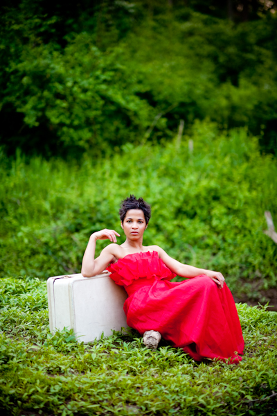 red dress