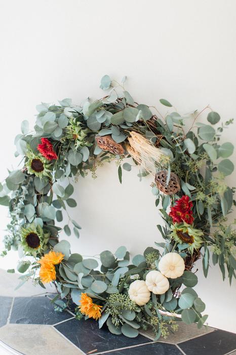 DIY Fall Wreath, Grocery Store Flowers