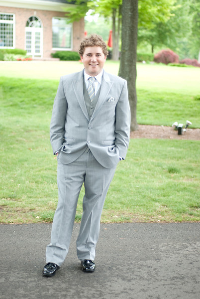 grey suit