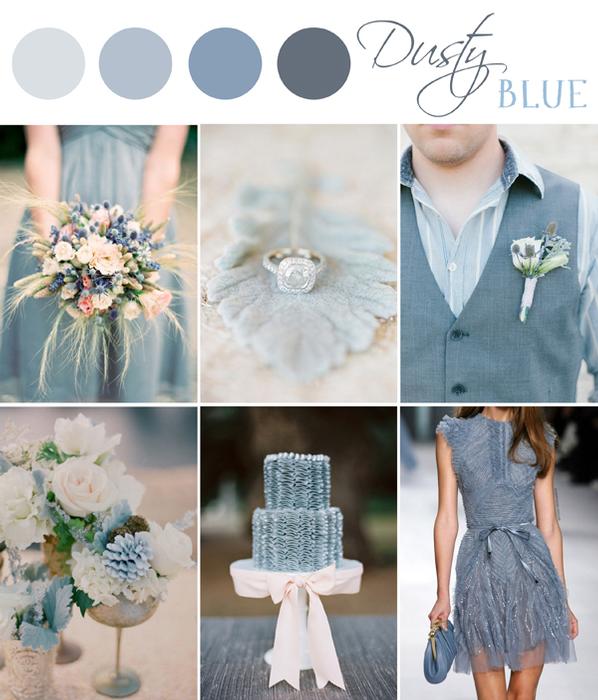 Dusty Blue Color Palette, inspiration board